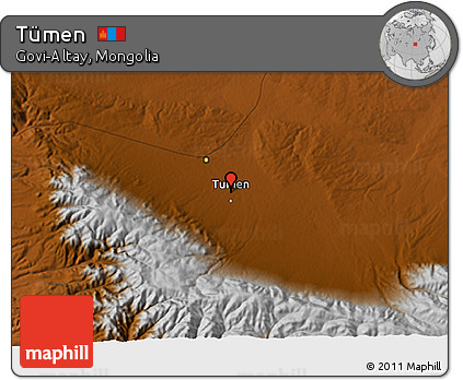 Physical 3D Map of Tümen