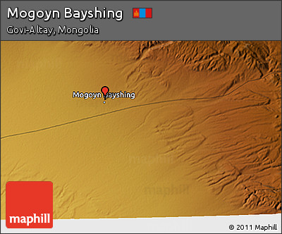 Physical 3D Map of Mogoyn Bayshing