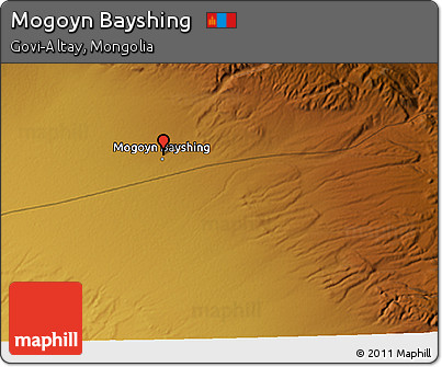 Physical 3D Map of Mogoyn Bayshing
