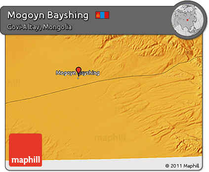 Political 3D Map of Mogoyn Bayshing