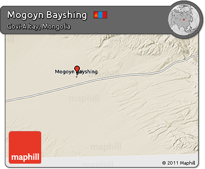 Shaded Relief 3D Map of Mogoyn Bayshing