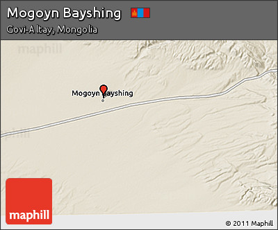 Shaded Relief 3D Map of Mogoyn Bayshing