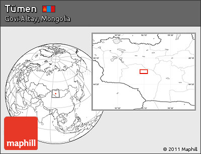 Blank Location Map of Tümen