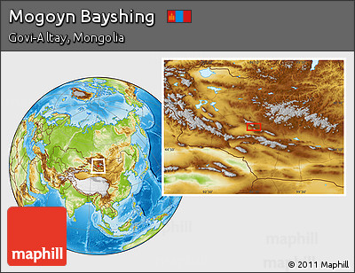 Physical Location Map of Mogoyn Bayshing