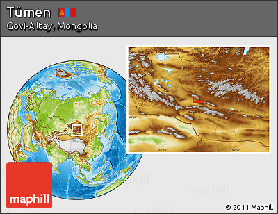 Physical Location Map of Tümen