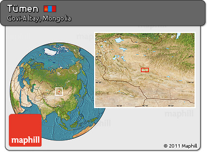 Satellite Location Map of Tümen