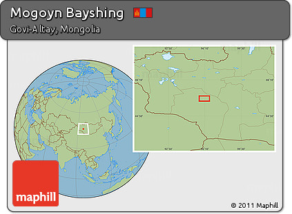 Savanna Style Location Map of Mogoyn Bayshing