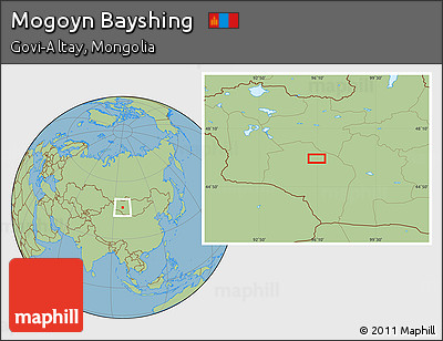 Savanna Style Location Map of Mogoyn Bayshing