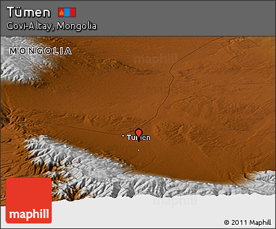 Physical Panoramic Map of Tümen