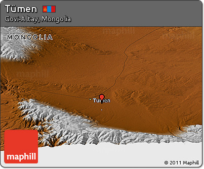 Physical Panoramic Map of Tümen