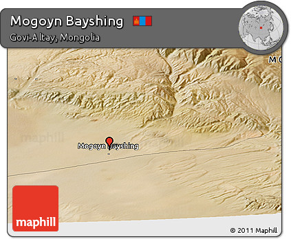 Satellite Panoramic Map of Mogoyn Bayshing