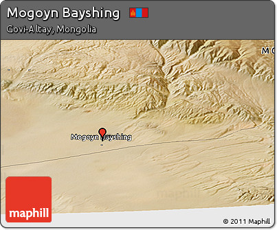 Satellite Panoramic Map of Mogoyn Bayshing