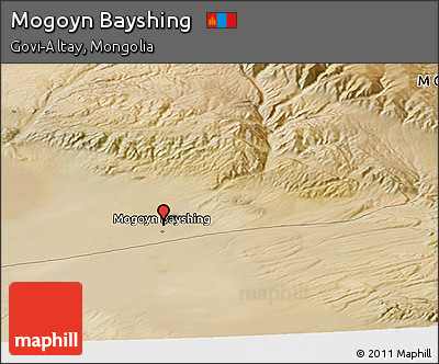 Satellite Panoramic Map of Mogoyn Bayshing