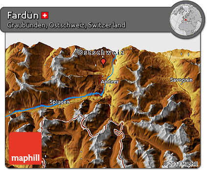 Physical 3D Map of Fardün