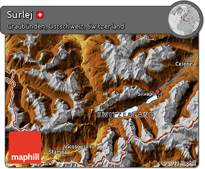 Physical 3D Map of Surlej