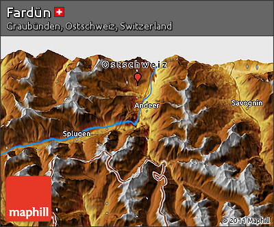 Physical 3D Map of Fardün