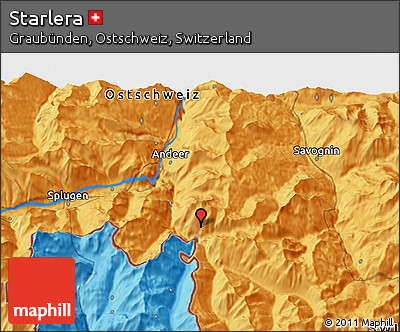 Political 3D Map of Starlera