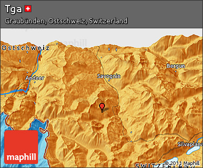 Political 3D Map of Tga