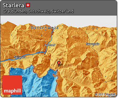 Political 3D Map of Starlera