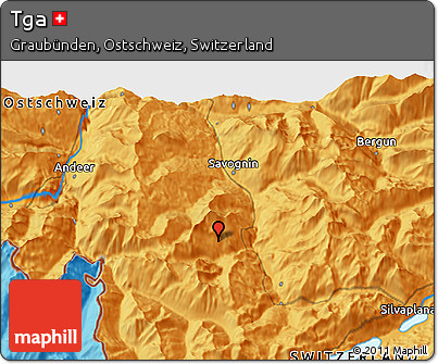 Political 3D Map of Tga