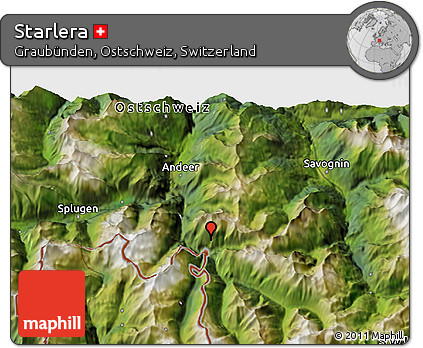 Satellite 3D Map of Starlera