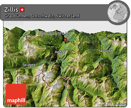 Satellite 3D Map of Zillis