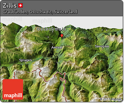 Satellite 3D Map of Zillis