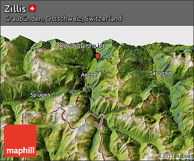 Satellite 3D Map of Zillis