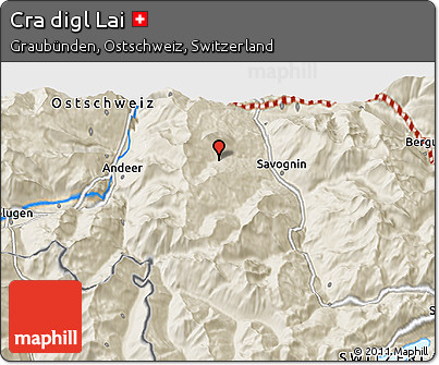 Shaded Relief 3D Map of Cra Digl Lai