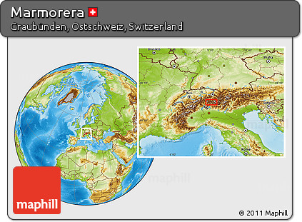 Physical Location Map of Marmorera