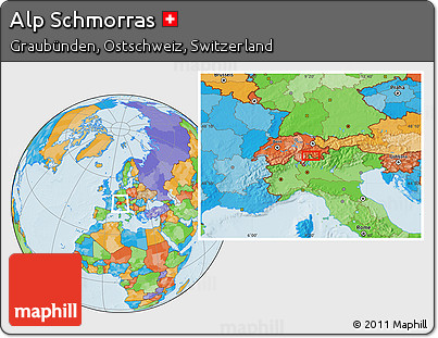 Political Location Map of Alp Schmorras