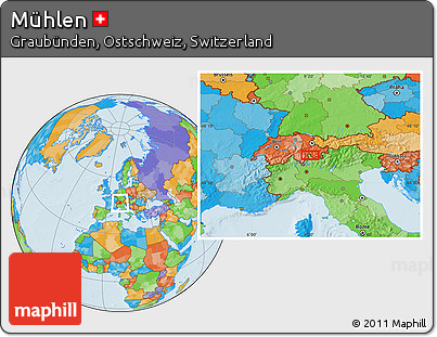 Political Location Map of Mühlen
