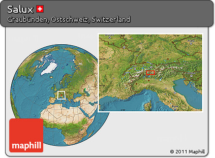 Satellite Location Map of Salux