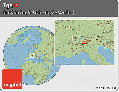 Savanna Style Location Map of Tga