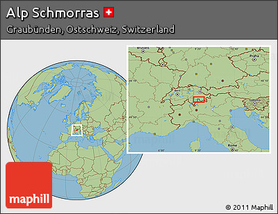 Savanna Style Location Map of Alp Schmorras