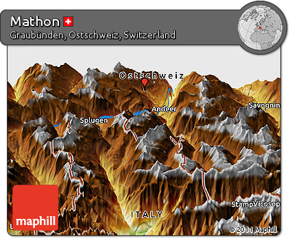 Physical Panoramic Map of Mathon