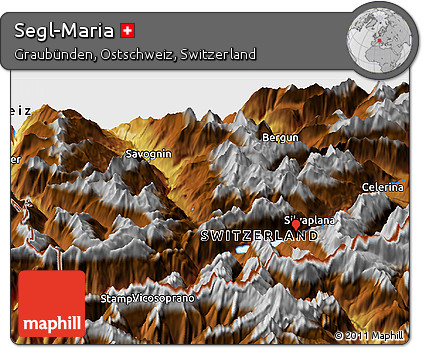 Physical Panoramic Map of Segl-Maria