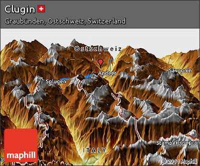 Physical Panoramic Map of Clugin