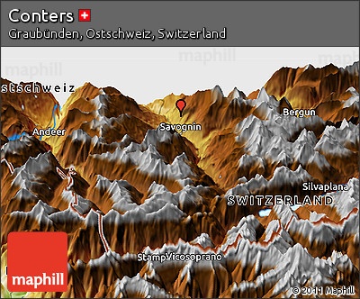 Physical Panoramic Map of Conters