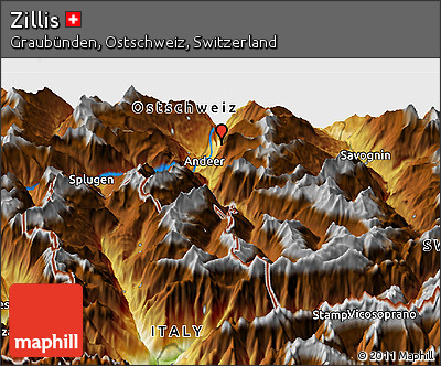 Physical Panoramic Map of Zillis