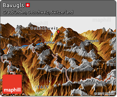Physical Panoramic Map of Bavugls