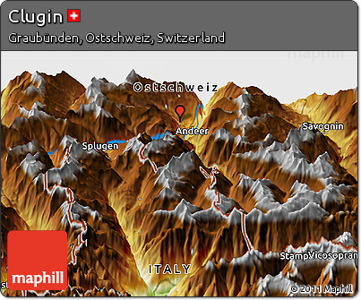 Physical Panoramic Map of Clugin