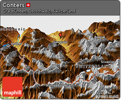 Physical Panoramic Map of Conters