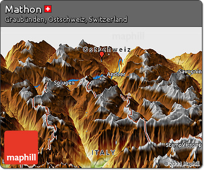 Physical Panoramic Map of Mathon