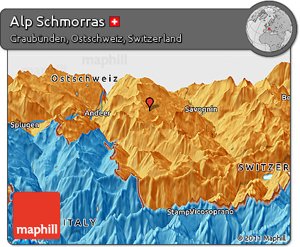 Political Panoramic Map of Alp Schmorras