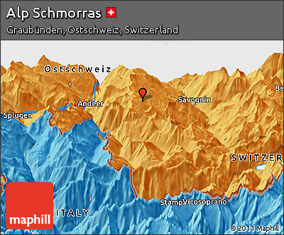 Political Panoramic Map of Alp Schmorras