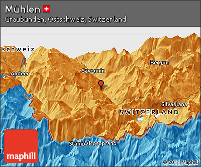 Political Panoramic Map of Mühlen