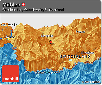 Political Panoramic Map of Mühlen