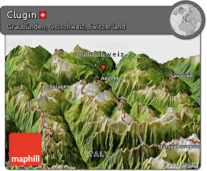 Satellite Panoramic Map of Clugin