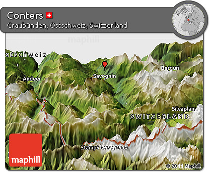 Satellite Panoramic Map of Conters